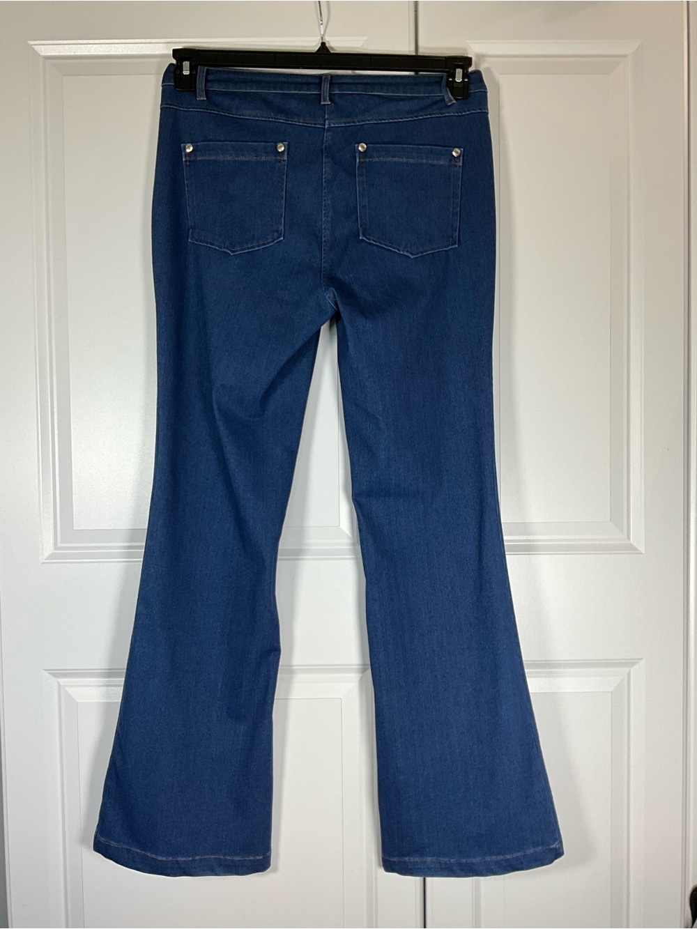 Anatomie Travel Pants Size L Blue Denim Performance Flare Stretch Jeans - Picture 4 of 7
